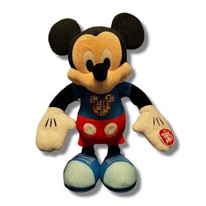 Disney Mickey Mouse Plush Sing & Dance - Black, Red, Blue, Cream